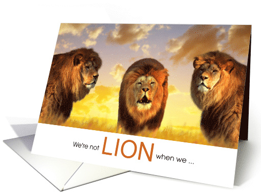 Funny Lions Birthday with a Play on Words card (1567672)