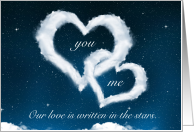 for Spouse Wedding Anniversary Written in the Stars card
