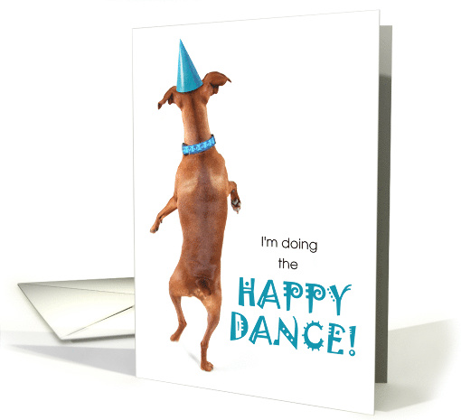 Birthday Happy Dance Funny Chihuahua card (1568396)