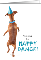 Birthday Happy Dance Funny Chihuahua card