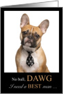 Funny Best Man Wedding Request French Bulldog card