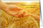 for Dad Father’s Day Holding Hands Wheat Field card