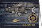 Steampunk Birthday Fisherman Theme card