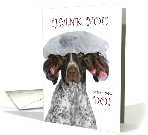 Pet Groomer Thank You Funny German Shorthaired Pointer card (1571714)