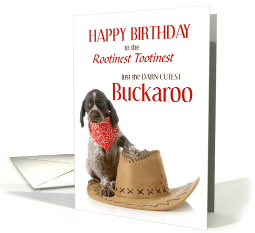 Western Themed Birthday for Young Cowboy with Puppy card (1571724)