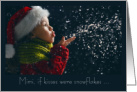 Mimi Grandma Christmas Child Blowing Snow Kisses card