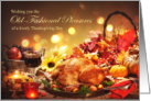 Old Fashioned Thanksgiving Pleasures Turkey Dinner card