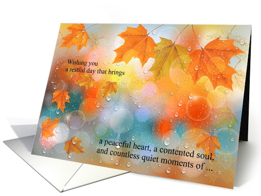 Inspirational Thanksgiving Rainy Autumn Day card (1579074)
