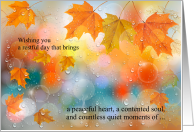 Inspirational Thanksgiving Rainy Autumn Day card