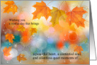Inspirational Thanksgiving Rainy Autumn Day card