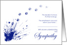 Euthanasia Pet Sympathy with Blue Paw Prints card