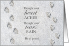 Pet Sympathy Euthanasia Paw Prints in Rock card