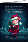Baby’s 1st Christmas This Little Piggy Fun card