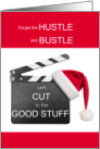 Cut to the Good Stuff Movie Themed Holiday card