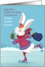 for Wife Sweet Hunny Bunny Christmas card