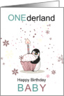 Baby’s 1st Bithday Winter ONEderland Penguin card