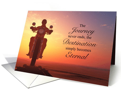 Sympathy a Motorcycle Eternal Journey card (1593922)