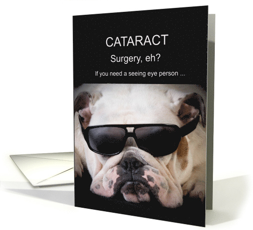 Cataract Surgery Get Well Funny Dog in Sunglasses card (1595004)