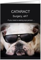 Cataract Surgery Get Well Funny Dog in Sunglasses card