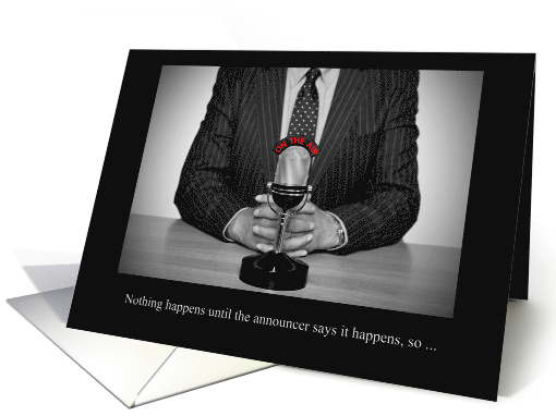 Radio Announcer Retirement On the Air Photo card (1596350)