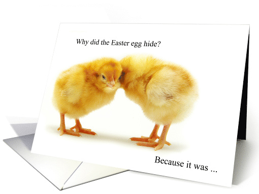 for Kids Funny Easter Joke and Two Baby Chicks card (1604706)