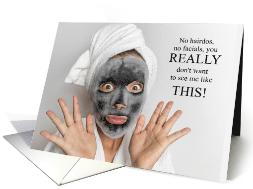 Charcoal Detox Facial Mask Funny Coronavirus COVID-19 card (1606580)