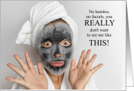 Charcoal Detox Facial Mask Funny Coronavirus COVID-19 card