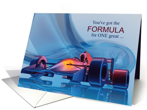 Father's Day Formula One Racing Theme Concept Car card (1619112)