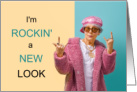 Rockin’ a New Look Funny Senior COVID 19 Quarantine card