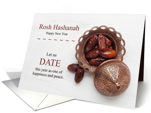 Rosh Hashanah Jewish New Year Dates card (1621934)