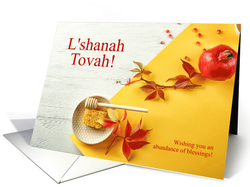 L'shanah Tovah! Rosh Hashanah Apple Pomegranate and Honey card