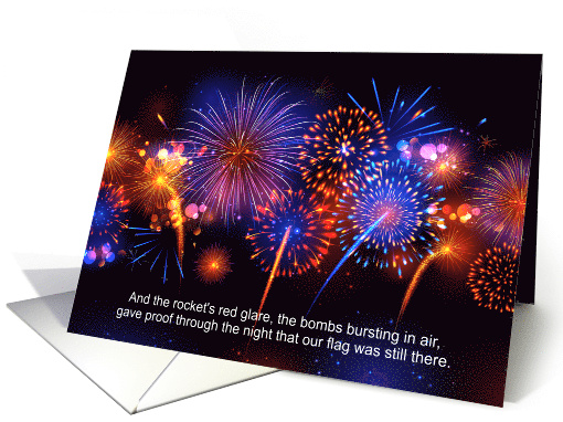 4th of July Fireworks National Anthem card (1622836)