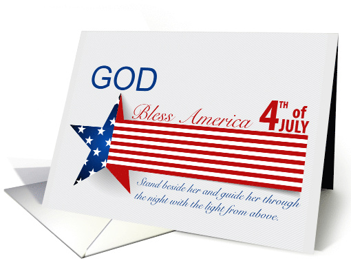 4th of July God Bless America card (1624524)