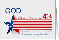 4th of July God Bless America card