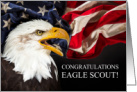 Eagle Scout Congratulations U.S. Flag with Eagle card