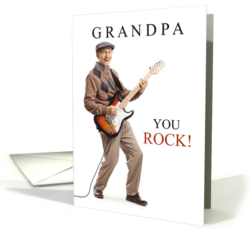 for Grandpa on Grandparents Day Rock and Roll card (1627836)