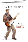 for Grandpa on Grandparents Day Rock and Roll card