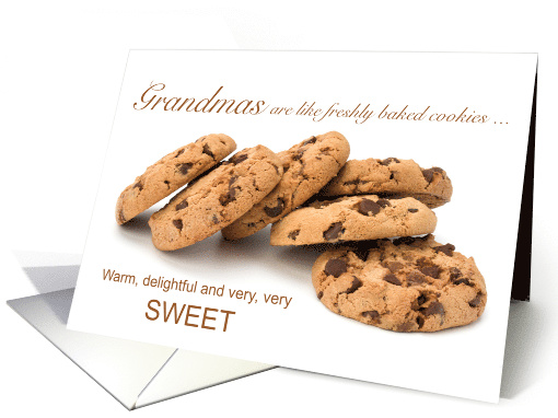 Grandma on Grandparents Day Fresh Baked Cookies card (1627854)