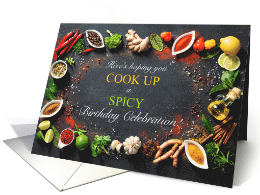 Cook Up a Spicy Birthday Chef Theme card (1629558)