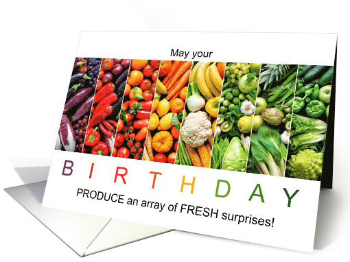 Garden Fresh Produce Birthday card (1629578)