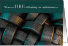 Business Thank You Automotive Tire Theme card