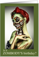 Funny Zombie Birthday Female card