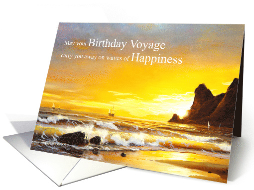 Birthday Voyage Sailboats and Ocean Waves card (1654174)