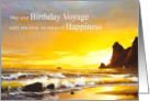 Birthday Voyage Sailboats and Ocean Waves card