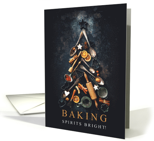 Baking Spirits Bright Holiday Tree for Baker or Chef card (1655588)