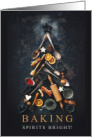 Baking Spirits Bright Holiday Tree for Baker or Chef card