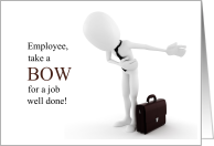 Employee Recognition Take a Bow card