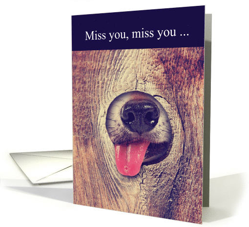 Miss You Funny Dog Lover Kisses card (1676836)