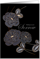 Sympathy Sharing in Your Sorrow Silver Roses card