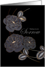 Sympathy Sharing in Your Sorrow Silver Roses card